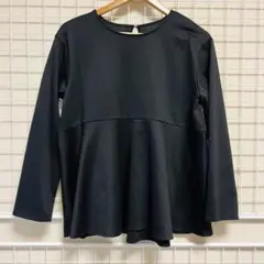 Alma Design ペプラムカットソー ブラック L