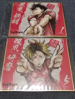 ハイキュー 色紙 激闘 孤爪研磨&黒尾鉄朗