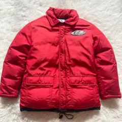 極美品　カルバンクライン　ダウンジャケット　赤　ロゴ　厚手　コーチジャケット