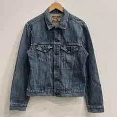 00sアバクロGジャンDenimユーズド加工Y2KスタイルL腕太め｜良品 