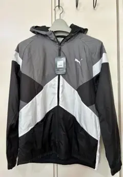 【新品・秋冬用グレー/ブラック Lサイズ 】PUMA ウィンドブレーカー