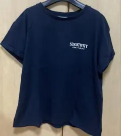 nano universe Tシャツ ネイビー　フリーサイズ　　綿100のサムネイル