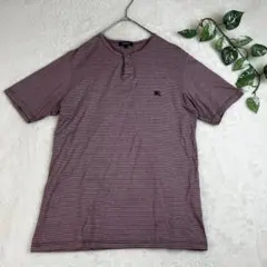 BURBERRY LONDON ホースロゴ刺繍 ヘンリーネック Tシャツ Lのサムネイル