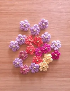 ハンドメイド　かぎ針編み 花モチーフ 20枚