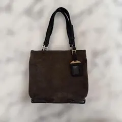 PRADA ブラウン スエード トートバッグ