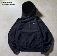champion REVERSE WEAVEパーカー古着ブラック当時物 CBOY