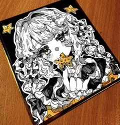 な*ー様 オリジナル 手描きアナログイラスト 色紙