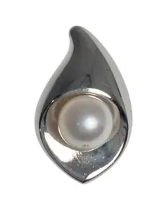 田崎真珠 TASAKI 雫 パール 真珠 ネックレストップ SILVER