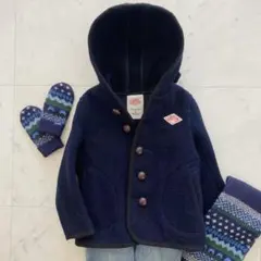 ダントン　ウールモッサジャケット革ボタン日本製　ネイビー　80-90相当