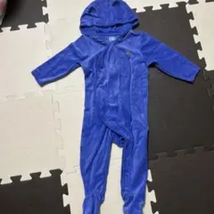 Baby GAP ベビーロンパース 80cm くま耳 フード付き ブルー