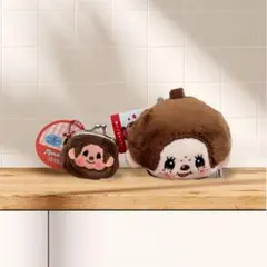 モンチッチ (モンチッチくん) ぬいぐるみミラー 鏡ミニがま口のセット　未使用品