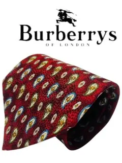 【ヴィンテージ】Burberrys バーガンディ ペイズリー ネクタイ