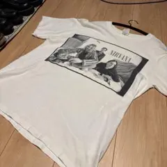 NIRVANA カートコバーン Tシャツ L 白 anvil バンドT【00s】 - メルカリ
