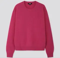 UNIQLO プレミアムラムクルーネックセーター S ピンク