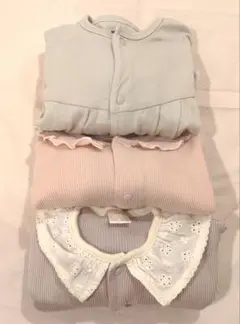 パステルカラーフリルロンパース 60〜70