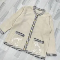 金ボタンカーディガン