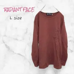 RADIANT FACE Tシャツ 長袖 レッド L ロンT 送料無料 古着