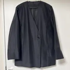 IENA シースルー ノーカラー ジャケット ブラックのサムネイル
