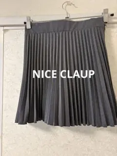 ナイスクラップ プリーツミニスカート グレー インパン付き