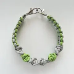 パラコード ハンドストラップ スマホストラップ グリーン グレー