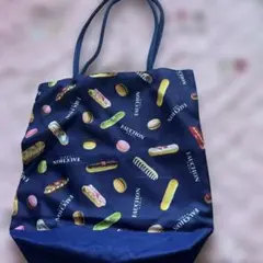 FAUCHON スイーツ柄 トートバッグ ネイビー