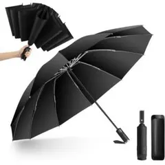 折りたたみ傘 超大サイズ 12本骨 ワンタッチ自動開閉 耐強風撥水 晴雨兼用