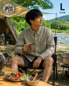 J.PRESS 日本製 長袖チェックシャツ L 綿100% ボタンダウン メンズのサムネイル