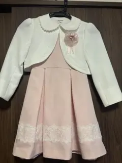 ピンク ジャケット付きドレス