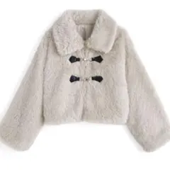 grl/ビット付きファーショート丈コート［kd125］/アリボリー/ファーコート