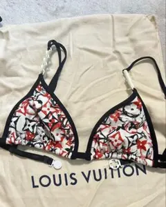 新品同様★ルイヴィトン・モノグラム総柄 メタルV ビキニ 水着(34) 未使用品 Louis Vuitton ルイ・ヴィトン 2022年 水着