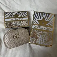 DIOR ディオール　2025ホリデーコフレ限定　ラメゴールドポーチ