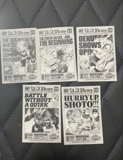 僕のヒーローアカデミア　ヒロアカ原画展　来場者特典　タブロイド風ステッカー　全種