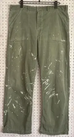 US NAVY ビンテージ 40s 月桂樹ボタン デニムベイカーパンツ W40程