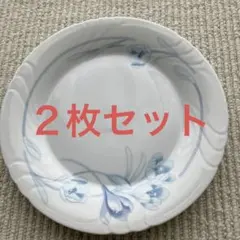 HOYA 青い花の皿 2枚セット