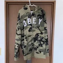 OBEY 迷彩柄 ジップアップパーカー M