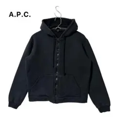 90s フランス製 初期 A.P.C. アーペーセー ジップパーカー 短丈 黒