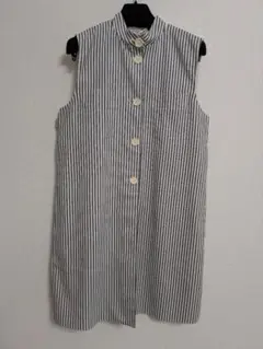MaxMara マックスマーラ ストライプ シャツワンピース ブルー 42
