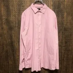 バナナリパブリック　長袖シャツ ピンク　チェック柄 サイズ　L　YE91