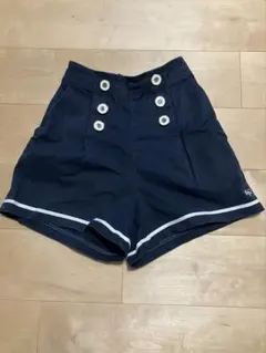 150サイズ　メゾピアノネイビー ボタン付きショートパンツ