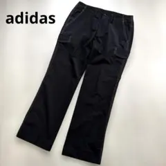 adidasアディダス☆ゴルフパンツ　カーゴパンツ　ブラック　ナイロン　防水