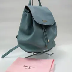 【中古】ケイトスペードニューヨーク 水色リュック 専用袋付き