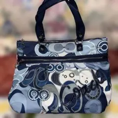 未使用品　Coach 幾何学模様 トートバッグ　大容量A4