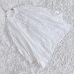 バンドカラー長袖シャツ (M-L) プルオーバー 透け感 カジュアル 爽やか