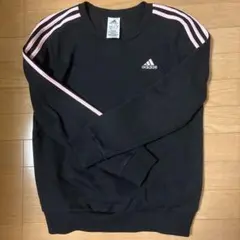 adidas ブラック ストライプ トレーナー