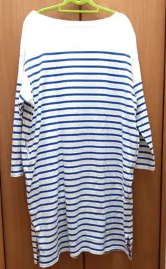 美品　ユニクロ　ボートネック 　ボーダー　ワンピース　XL ゆったり