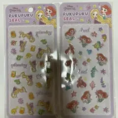 ぷくぷくシール　ラプンツェル　アリエル