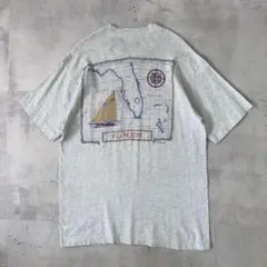 90s USA古着　By George　ポケットTシャツ　海図　地図　シングルのサムネイル