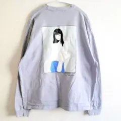 ウィゴー　ロングTシャツ　トレーナー　バックプリント　ライトグレー　M トップス