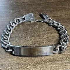 ブレスレット ヴィンテージ ID プレート 喜平 リンク シルバー 925