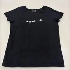 agnes b. ロゴTシャツ ブラック